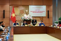 Phó Chủ tịch Quốc hội Nguyễn Đức Hải phát biểu tại buổi gặp mặt, chia sẻ những kỳ vọng và định hướng cho các doanh nhân trẻ.
