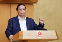 Thủ tướng Phạm Minh Chính tại phiên họp Kl993 ưu đãi thưởng hấp dẫn thường kỳ tháng 7/2024. (Ảnh: VGP)