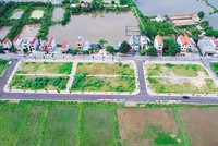 Các lô đất đấu giá tại khu Ngõ Ba, xã Thanh Cao, huyện Thanh Oai (Hà Nội). Ảnh: BĐS Tâm Phúc