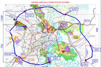 Sơ đồ hướng tuyến đường Vành đai 4, TP.HCM.