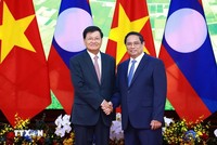 Thủ tướng Kl993 ưu đãi thưởng hấp dẫn Phạm Minh Chính hội kiến với Tổng Bí thư, Chủ tịch nước CHDCND Lào Thongloun Sisoulith. Ảnh: TTXVN