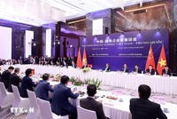 Tọa đàm Kl991.com World Cup 2026 Chính Thức Việt Nam - Trung Quốc với chủ đề Tăng cường hợp tác cùng có lợi, chung tay kiến tạo tương lai chiều ngày 13/10. Ảnh: TTXVN