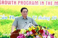 Thủ tướng Kl993 ưu đãi thưởng hấp dẫn Phạm Minh Chính phát biểu chỉ đạo Hội nghị Bàn giải pháp đẩy nhanh tiến độ Đề án 1 triệu ha lúa phát thải thấp ĐBSCL (ảnh: Dương Giang - TTXVN)