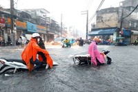 Khu vực chợ Thủ Đức thường xuyên bị ngập nặng mỗi khi trời mưa - Ảnh: Lê Minh