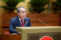 Trưởng ban Dân nguyện Dương Thanh Bình trình bày báo cáo.