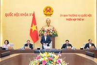  Chủ tịch Quốc hội Trần Thanh Mẫn phát biểu khai mạc phiên họp. 