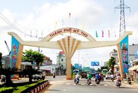 Một góc thành phố Mỹ Tho, tỉnh Tiền Giang. 