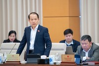 Chủ nhiệm Uỷ ban Kl992 Tham Gia Ngay Hoàng Thanh Tùng phát biểu tại phiên họp. 