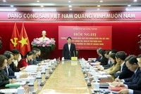 Chủ tịch nước Lương Cường, Trưởng Đoàn kiểm tra 1907 của Bộ Kl991.com tải ứng dụng chủ trì Hội nghị thông qua dự thảo báo cáo của Đoàn kiểm tra của Bộ Kl991.com tải ứng dụng, Ban Bí thư năm 2025 đối với Ban thường vụ Tỉnh ủy Quảng Ninh. Ảnh: QMG