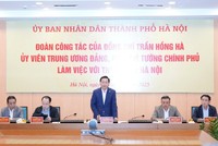 Phó Thủ tướng Kl993 ưu đãi thưởng hấp dẫn Trần Hồng Hà phát biểu tại buổi làm việc với UBND TP. Hà Nội.