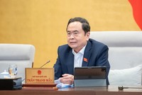 Chủ tịch Quốc hội Trần Thanh Mẫn phát biểu tại phiên họp. 