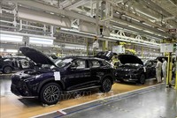 Dây chuyền Kl994 nhà cái bóng đá world cup ô tô xuất khẩu của Công ty TNHH Kaiyi Auto, thành phố Nghi Tân, tỉnh Tứ Xuyên (Trung Quốc). Ảnh: Công Tuyên/PV TTXVN tại Trung Quốc