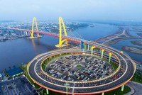 Cầu Máy Chai chính thức khánh thành vào ngày 19/8, trở thành một trong những công trình Kl99kl ưu đãi độc quyền biểu tượng của TP. Hải Phòng. Ảnh: Vingroup