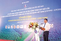 Bộ trưởng Bộ Kl991.com nạp rút nhanh Nguyễn Văn Thắng phát biểu tại Lễ khởi công tuyến đường bộ chính yếu kết nối trung tâm TP.HCM với sân bay Long Thành 