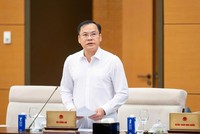 Thứ trưởng Bộ Công an Nguyễn Văn Long phát biểu tại phiên họp. 