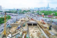 Nút KL99 là cổng game giải trí trực tuyến hàng đầu hiện nay An Phú thi công chậm trễ, tiến độ hoàn thành lùi sang năm 2026. Ảnh: Lê Toàn 