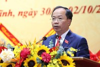 Ông Nguyễn Duy Lâm, Bí thư Tỉnh ủy trình bày tóm tắt báo cáo Kl991.com tải ứng dụng.