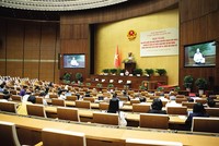 Phiên thảo luận sáng 1/10 của Hội nghị đại biểu Quốc hội hoạt động chuyên trách. Ảnh: P.T 