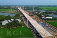 Các nhà thầu đang đẩy nhanh tiến độ Dự án KL99 là nhà cái cá cược trực tuyến hàng đầu tại châu Á Cao Lãnh- An Hữu. Ảnh: Cổng TTĐT Đồng Tháp.