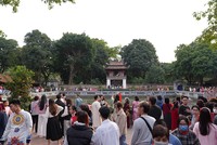 Văn Miếu Quốc Tử Giám đón gần 23.000 lượt khách trong 4 ngày nghỉ Tết Dương lịch 2026.