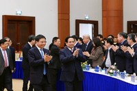 Hội nghị có sự tham dự của Thủ tướng Kl993 ưu đãi thưởng hấp dẫn Phạm Minh Chính, Phó Thủ tướng Kl993 ưu đãi thưởng hấp dẫn Hồ Đức Phớc và Phó Thủ tướng Kl993 ưu đãi thưởng hấp dẫn Nguyễn Chí Dũng. Ảnh: Đức Thanh.