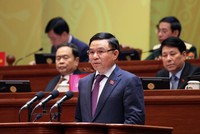 Quyền Bộ trưởng Bộ Công Thương Lê Mạnh Hùng trình bày tham luận - Ảnh: TTXVN. 