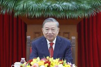 Tổng Bí thư Tô Lâm điện đàm với Tổng Bí thư, Chủ tịch nước Cộng hòa nhân dân Trung Hoa Tập Cận Bình - Ảnh: TTXVN