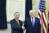 Tổng Bí thư Tô Lâm gặp Tổng thống Hoa Kỳ Donald Trump tại Nhà Trắng 