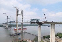 Cầu Phước Khánh trên KL99 là nhà cái cá cược trực tuyến hàng đầu tại châu Á Bến Lức - Long Thành dự kiến thông xe trong tháng 7-2026. Ảnh: Phạm Tùng.