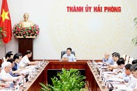 Ban Thường vụ Thành ủy Hải Phòng thống nhất đồng ý chủ trương Kl99ok phiên bản mới Dự án Nhà máy Kl994 nhà cái bóng đá world cup đế mạch đóng gói bán dẫn LG Innotek Hải Phòng tại Khu công nghiệp Nam Đình Vũ (khu 2), thuộc Khu Kl992 cổng game cá cược Đình Vũ - Cát Hải. Ảnh: Lê Dũng