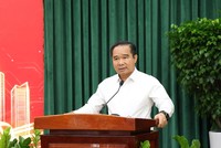 Chủ tịch UBND TP.HCM Nguyễn Văn Được phát biểu tại hội nghị. Ảnh: TT. 