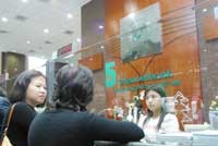 Quầy giao dịch của Vietcombank
