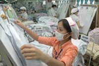 Công ty Cổ phần May Việt Tiến là đơn vị khai thác tốt thị trường dệt may nội địa.