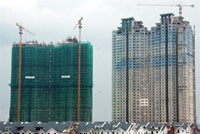 Căn hộ chung cư của dự án Saigon Pearl đang xây dựng tại Q.Bình Thạnh, TP. HCM.