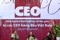 Các CEO chia sẻ với sinh viên trong buổi giao lưu ngày 13/1 (Ảnh: Vnexpress)