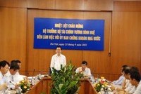 Buổi làm việc của Bộ trưởng Bộ Kl991.com nạp rút nhanh với UBCK ngày 23/9 - Ảnh: SSC