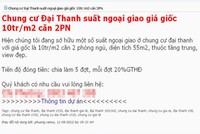 Suất ngoại giao dự án Đại Thanh được rao bán nhiều trên mạng. Ảnh chụp màn hình.