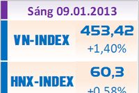 Sáng 9/1: Nhiều thông tin tốt, VN-Index tăng vọt