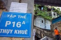Tập thể 16A Thụy Khuê, quận Tây Hồ đã xuống cấp, trước nguy cơ đổ sập