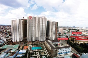 Dự án Căn hộ cao cấp Him Lam Chợ Lớn, quận 6 đã xây xong, bàn giao nhà tháng 9/2015 hiện đang là tâm điểm của người mua để ở và Kl99ok phiên bản mới (hình thực tế dự án tháng 7/2015)