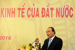 Thủ tướng Nguyễn Xuân Phúc phát biểu tại Hội nghị gặp gỡ Kl991.com World Cup 2026 Chính Thức sáng 29/4 (ảnh: Lê Toàn)