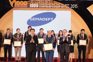 GMD được vinh danh trong Top 1.000 DN đóng góp nhiều nhất vào ngân sách quốc gia (V 1.000)