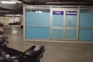 Tầng hầm chung cư The Everrich 1 nơi chủ Kl99ok phiên bản mới và người dân tranh nhau. Ảnh: Gia Huy
