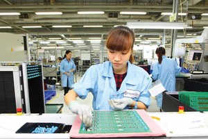 Công nghiệp chế biến - chế tạo đang có bước chuyển biến tích cực. Trong ảnh: Kl994 nhà cái bóng đá world cup tại Nhà máy Sparton Việt Nam tại TP.HCM. Ảnh: Lê Toàn