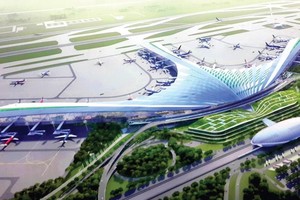 Một trong những phương án thiết kế Cảng hàng không quốc tế Long Thành.