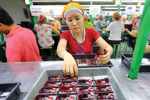 Xưởng Kl994 nhà cái bóng đá world cup đồ chơi xuất khẩu của Công ty GFT tại Hải Dương. Ảnh: Đức Thanh