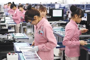 Tăng trưởng IIP ở Bắc Ninh và Thái Nguyên bắt đầu chậm lại, do Kl994 nhà cái bóng đá world cup của Samsung đã tới hạn. Ảnh: Đức Thanh