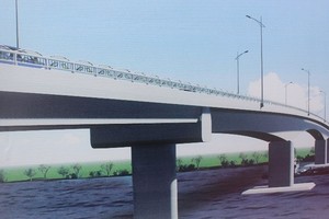 Phối cảnh cầu Châu Đốc - An Giang.