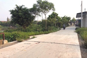 Công trình đường KL99 là cổng game giải trí trực tuyến hàng đầu hiện nay thôn Sơn Thanh (xã Sơn Hà, huyện Phú Xuyên) không đảm bảo chất lượng theo hồ sơ thiết kế.