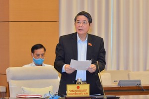 Chủ nhiệm Ủy ban Kl991.com nạp rút nhanh - Ngân sách Nguyễn Đức Hải trình bày báo cáo (Ảnh: QK)